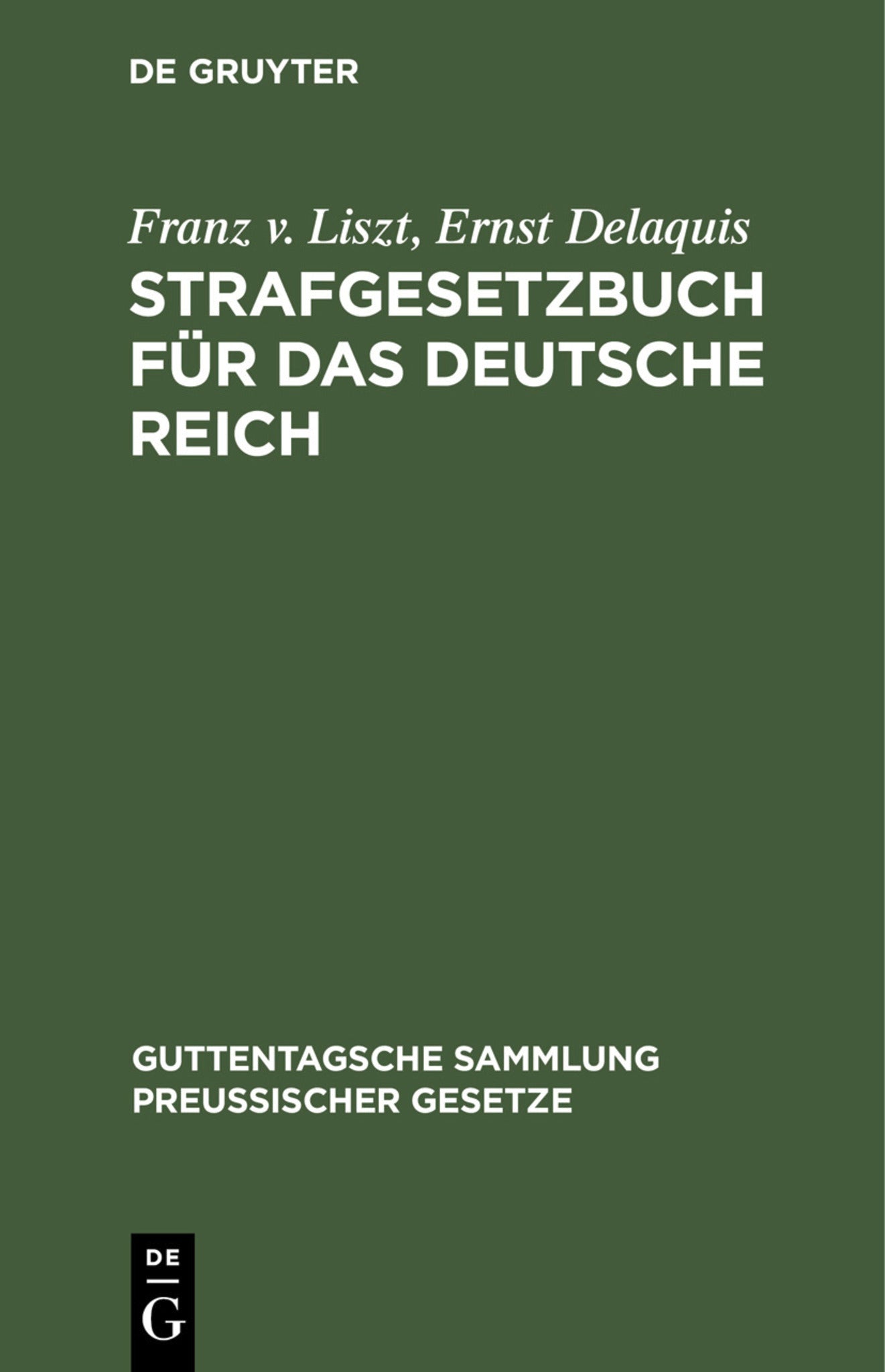 Strafgesetzbuch für das Deutsche Reich